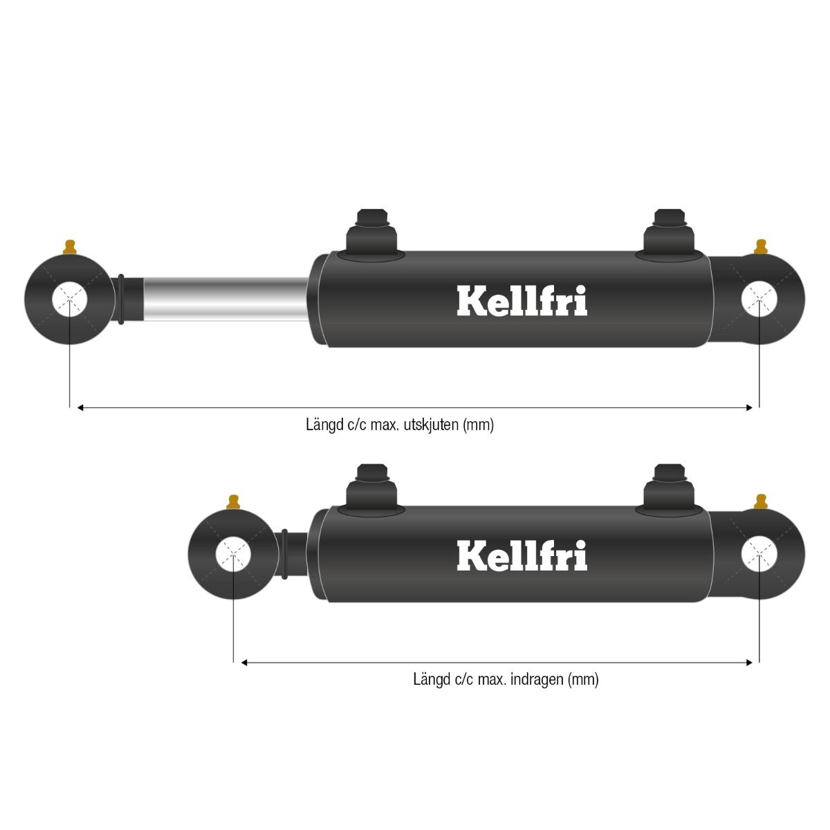 Hydraulcylinder Kellfri 80/40-800