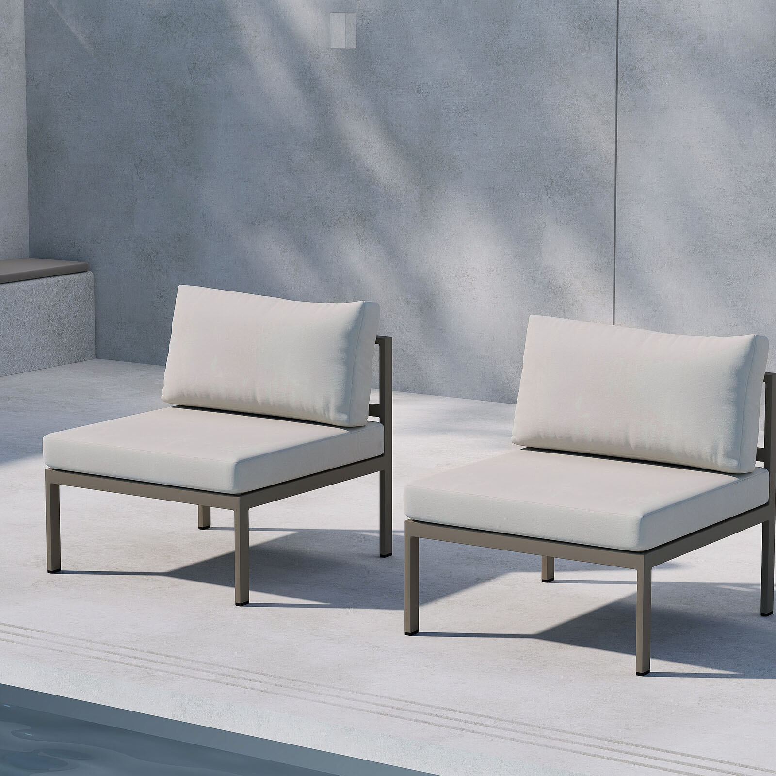 Copacabana Sofa Module Middle - Brown / Beige Brown / Beige