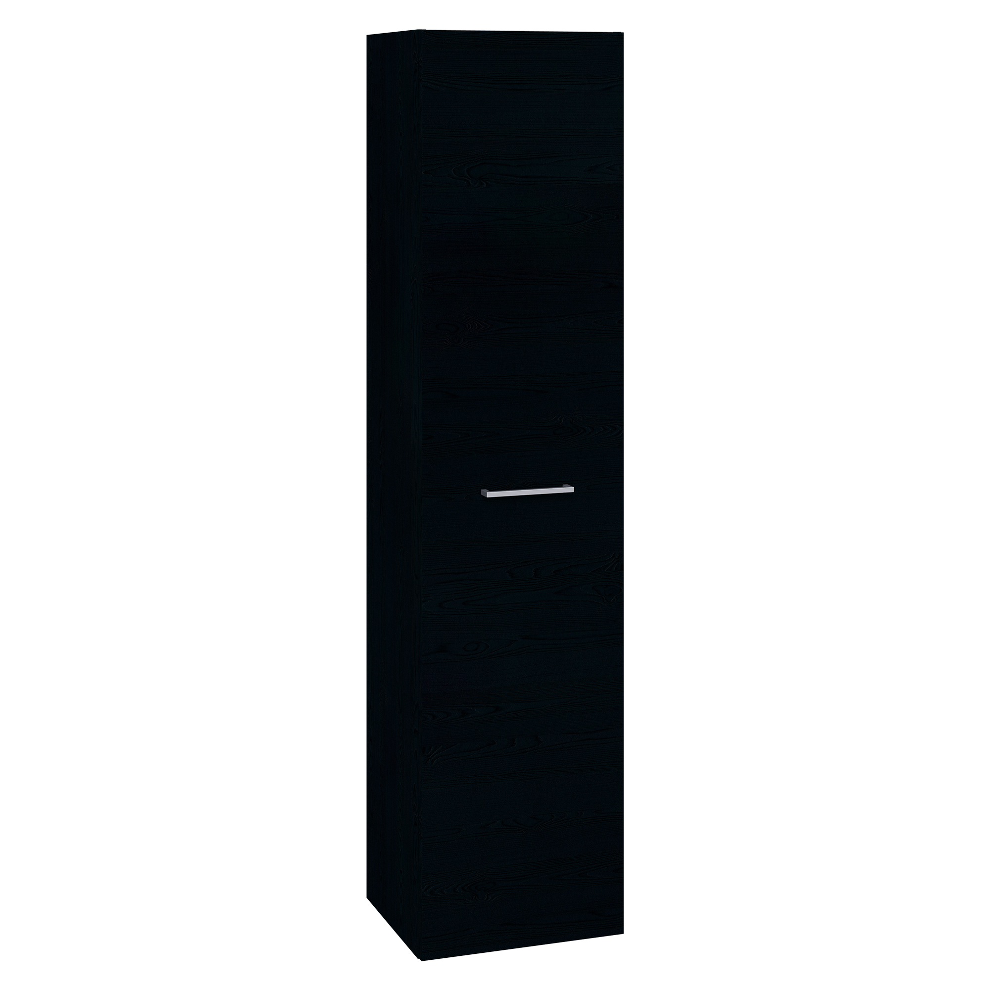 Högskåp 1 lucka 172,8*40*35 cm Svart Struktur, Vänsterhängd