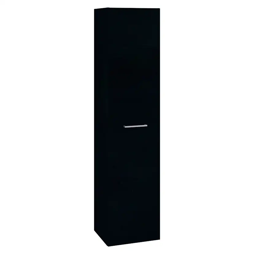 Högskåp 1 lucka 172,8*40*35 cm Svart Struktur, Vänsterhängd