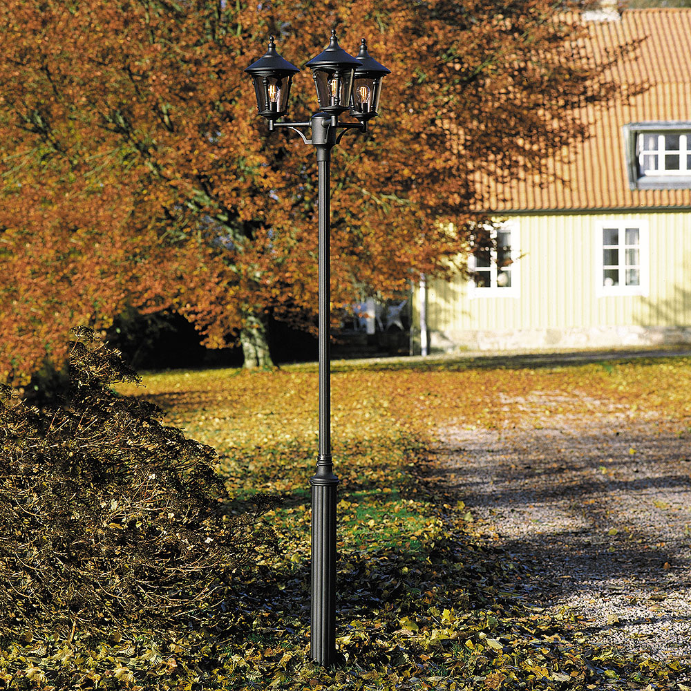 Stolplykta Gnosjö Konstsmide Virgo 3-arm E27 utan Stolpe