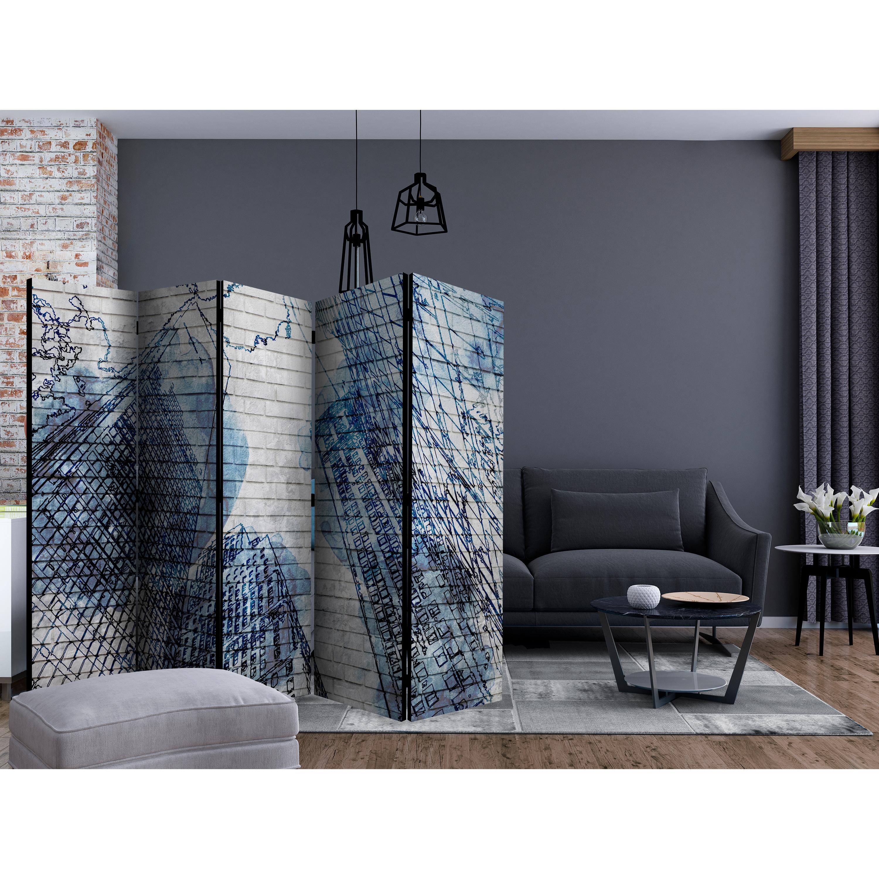 Rumsavdelare Skärmvägg Arkiio Inky New York II 225x172 cm