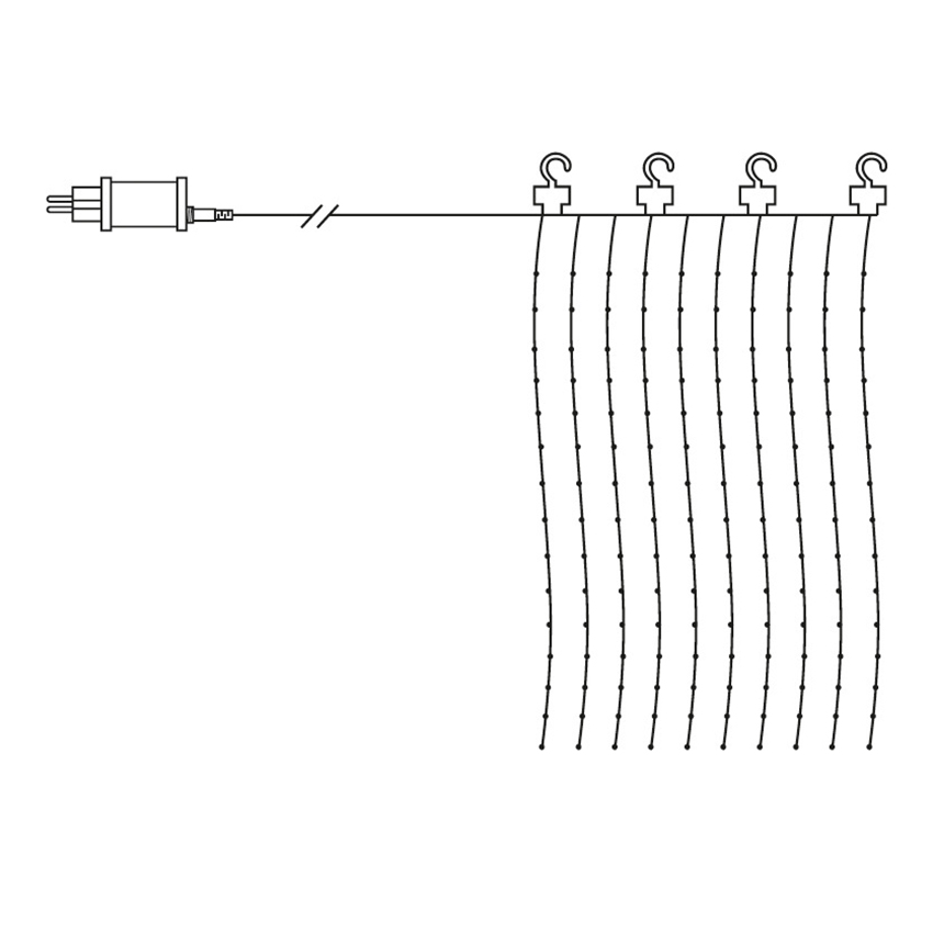 Ljusslinga Star Trading Ljusgardin Sherrie LED 1x2 meter