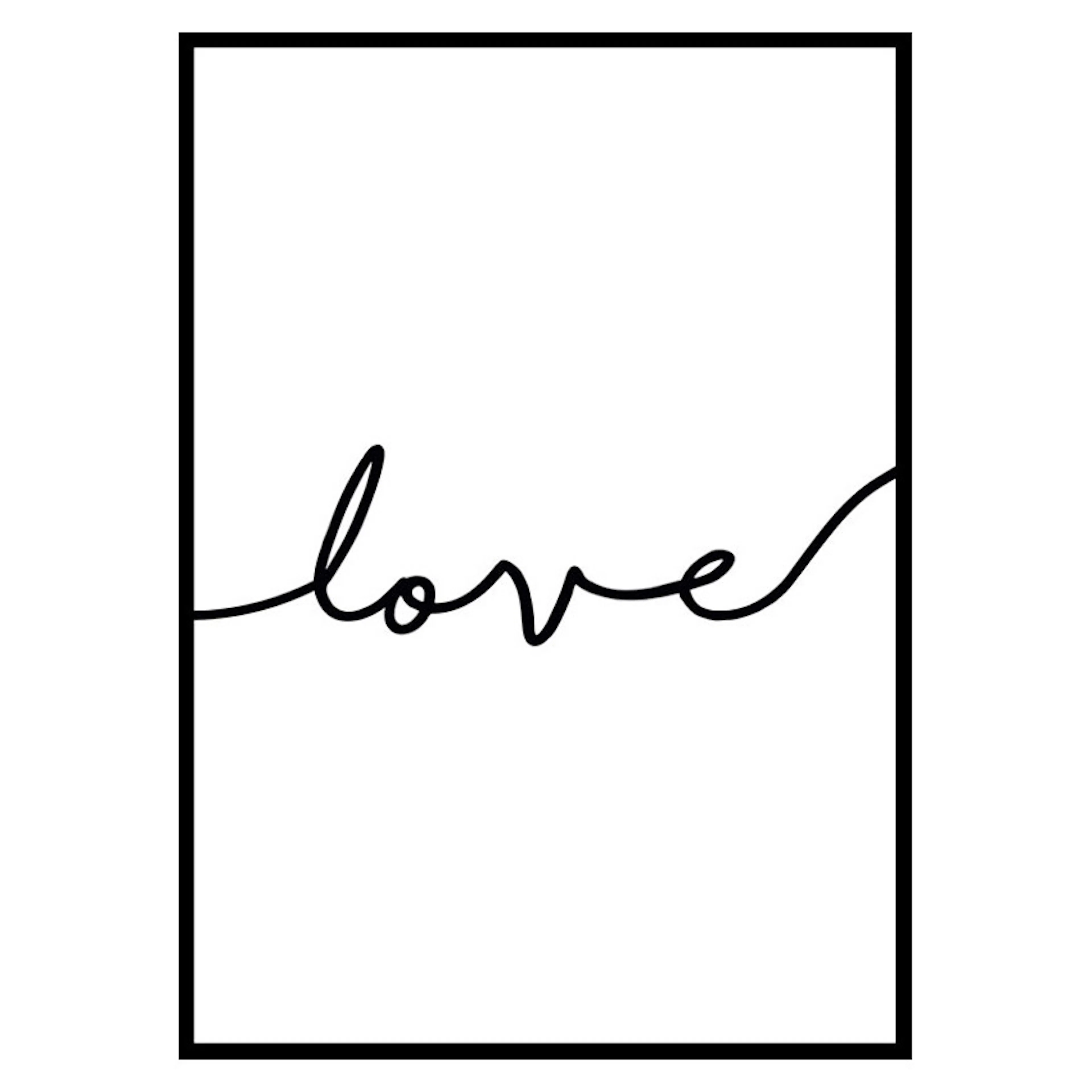 Poster Gallerix Love Line Art No2