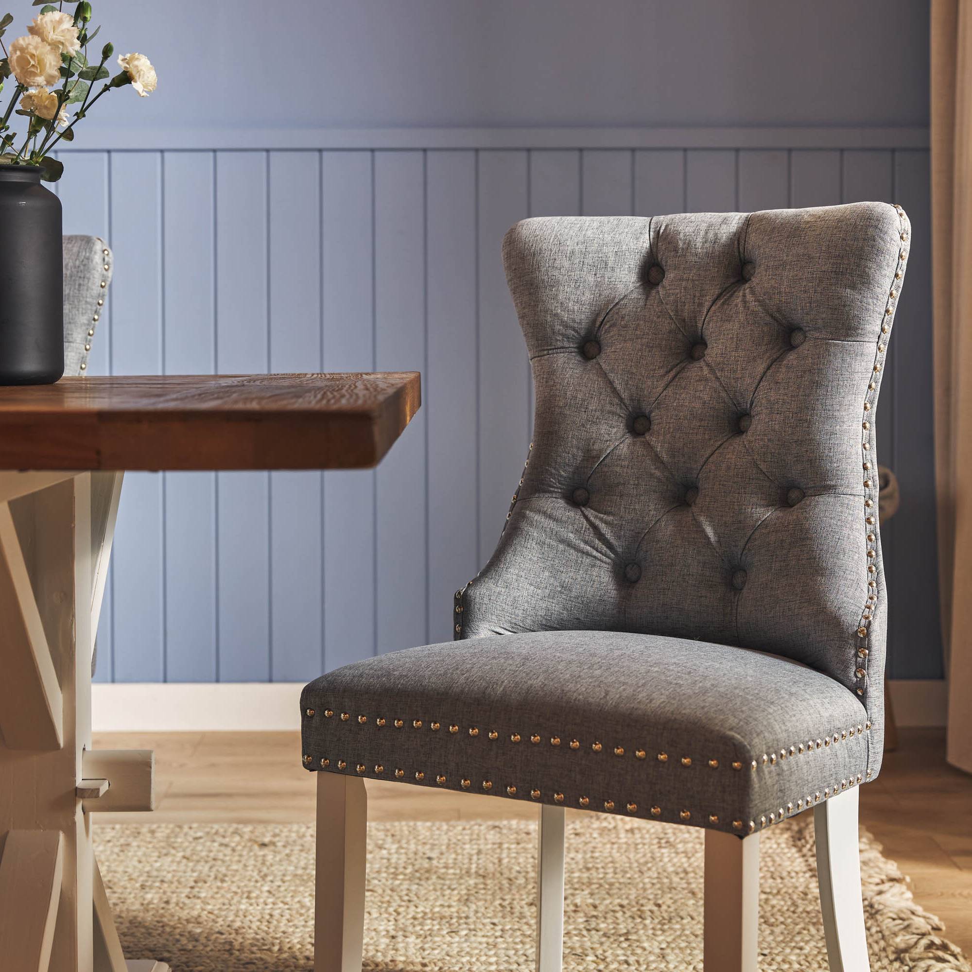 Matgrupp Bloomington Lyon Rektangulärt Matbord 200-290 cm Förlängningsbartt med 6 Bergviken Matstol