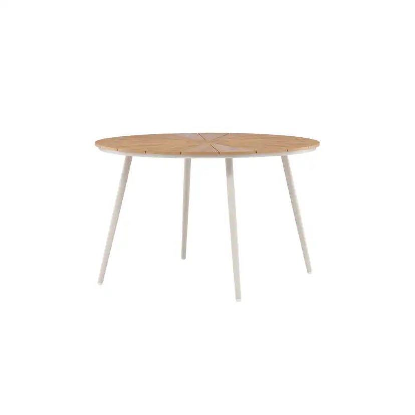 San Vito Dining Table Ø120 - Beige / Wood Beige