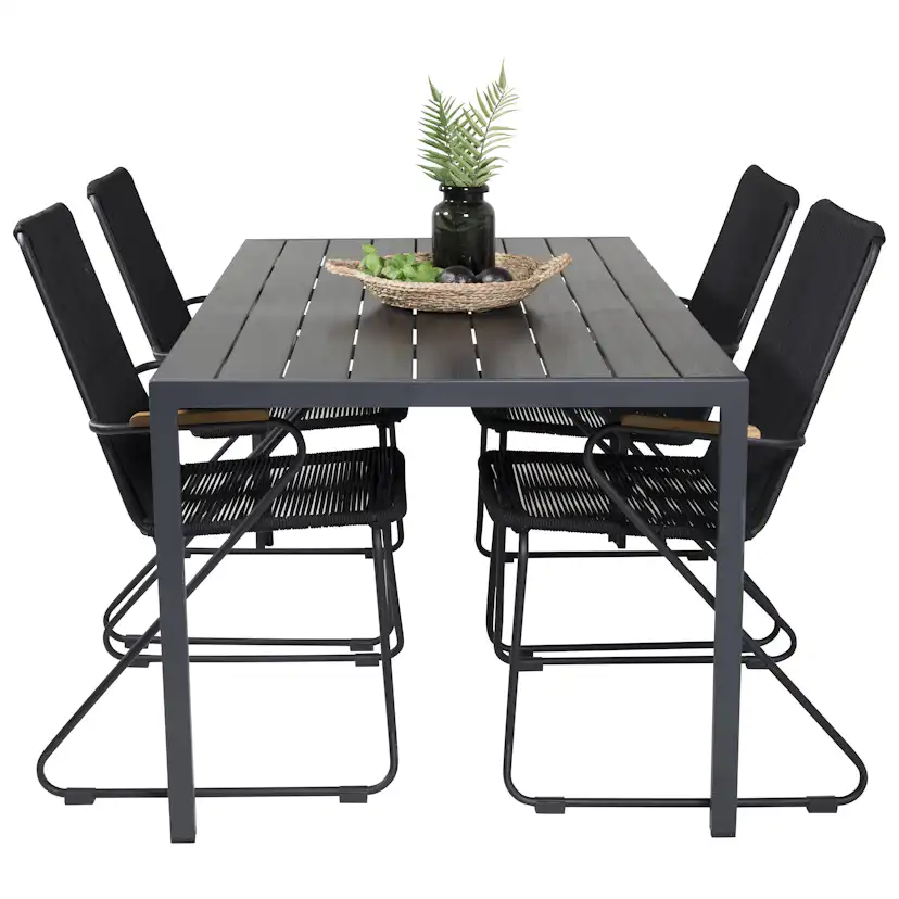 Matgrupp Venture Home Bront 150 med 4 Berfin Karmstolar