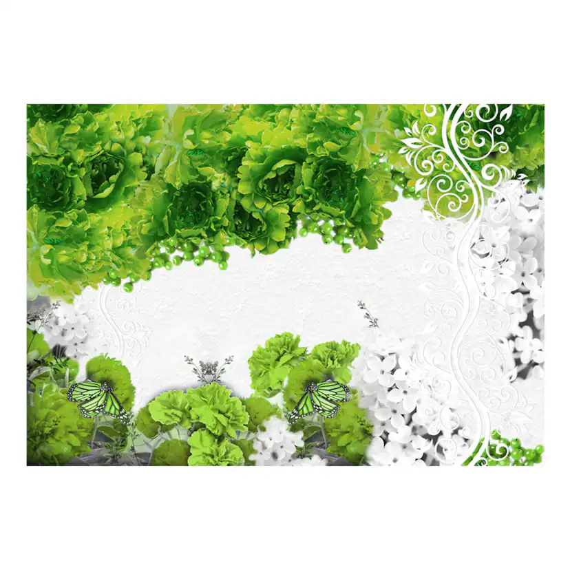 Colors of spring: green 200x140 Storlek: 200x140 cm