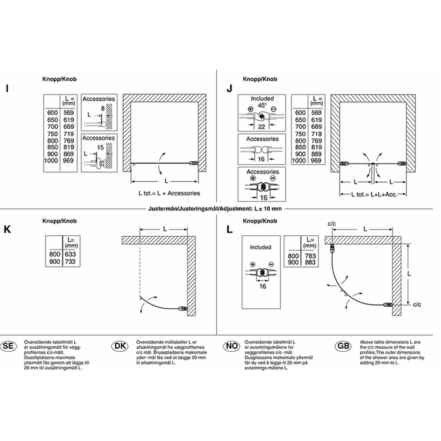 Duschhörna Contura Shower Space SPNK Rak