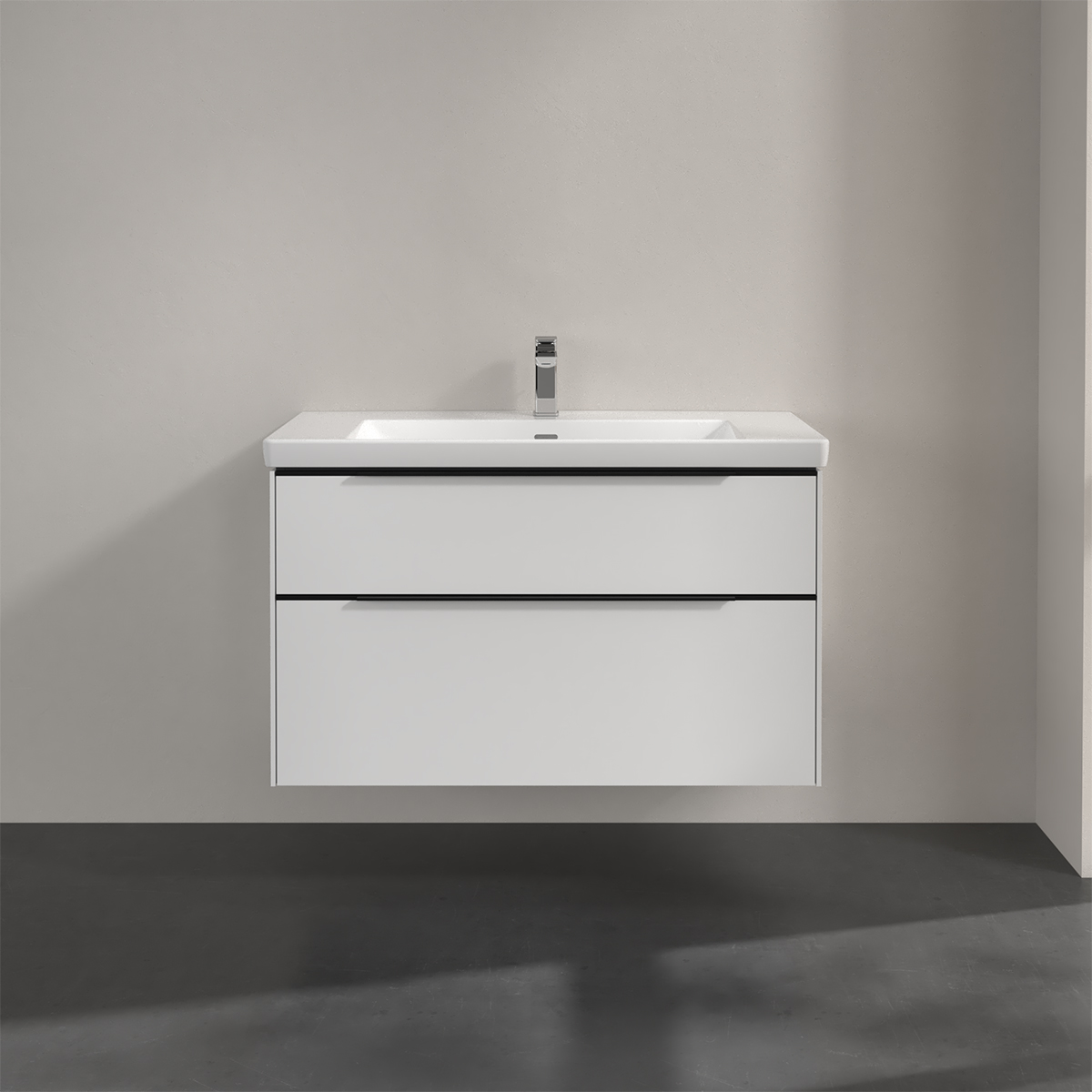 Tvättställsskåp Villeroy & Boch Subway 3.0 med 2 Lådor