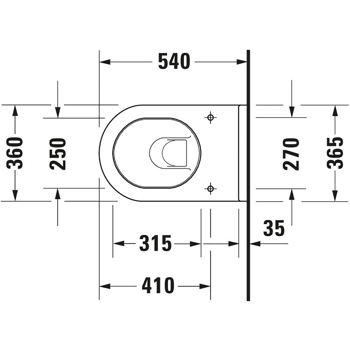 Vägghängd Toalettstol Duravit Starck 3 222509
