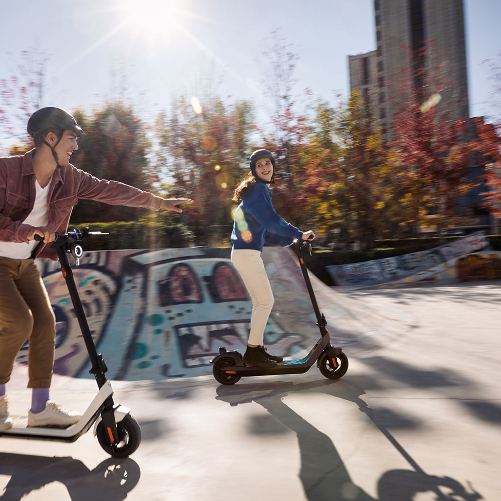 Elscooter NIU KQi2 Pro Nordic 250W Elsparkcykel i Grå 20km/h