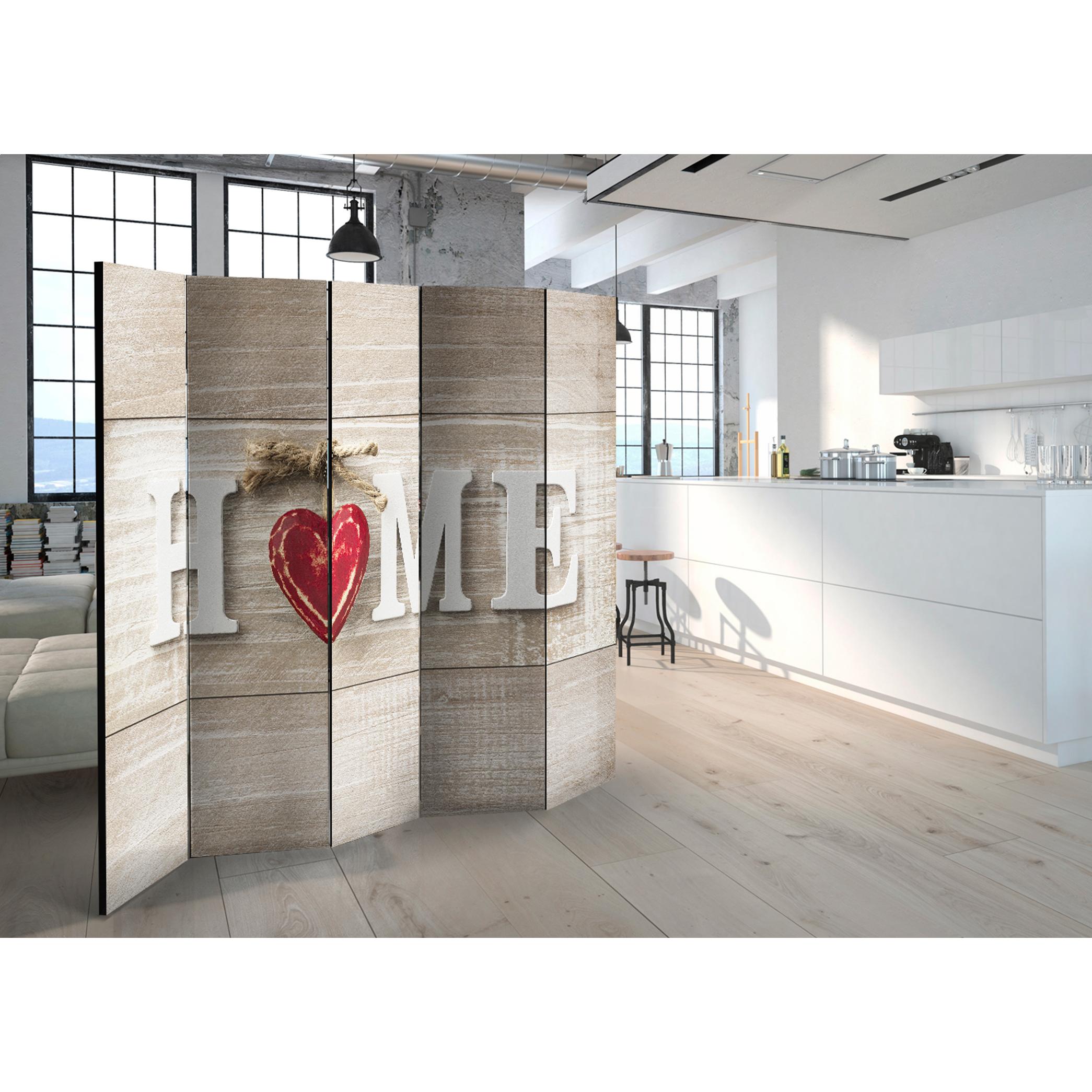 Rumsavdelare Skärmvägg Arkiio Home and red heart 225x172 cm