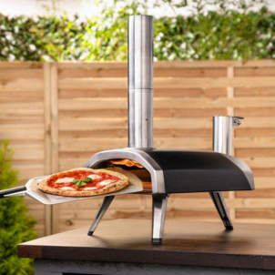 Pizzaugn Ooni Fyra Vedeldad för Utebruk Svart/Rostfri