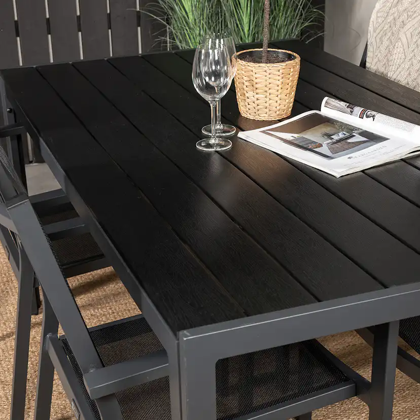 Matgrupp Utomhus Venture Home Bront 150 med 4 Copacabana KarmTrädgårdsstolar