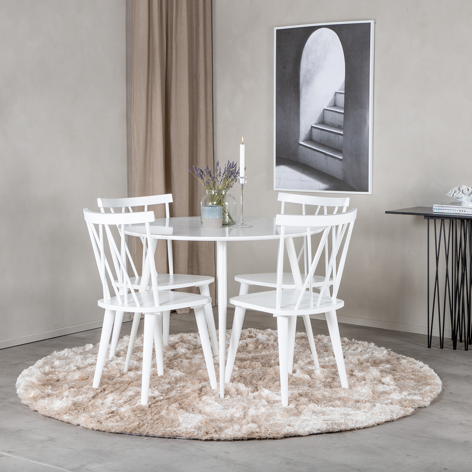 Matgrupp Venture Home Plake2 med 4 Laura Stolar Polyestertyg Runt