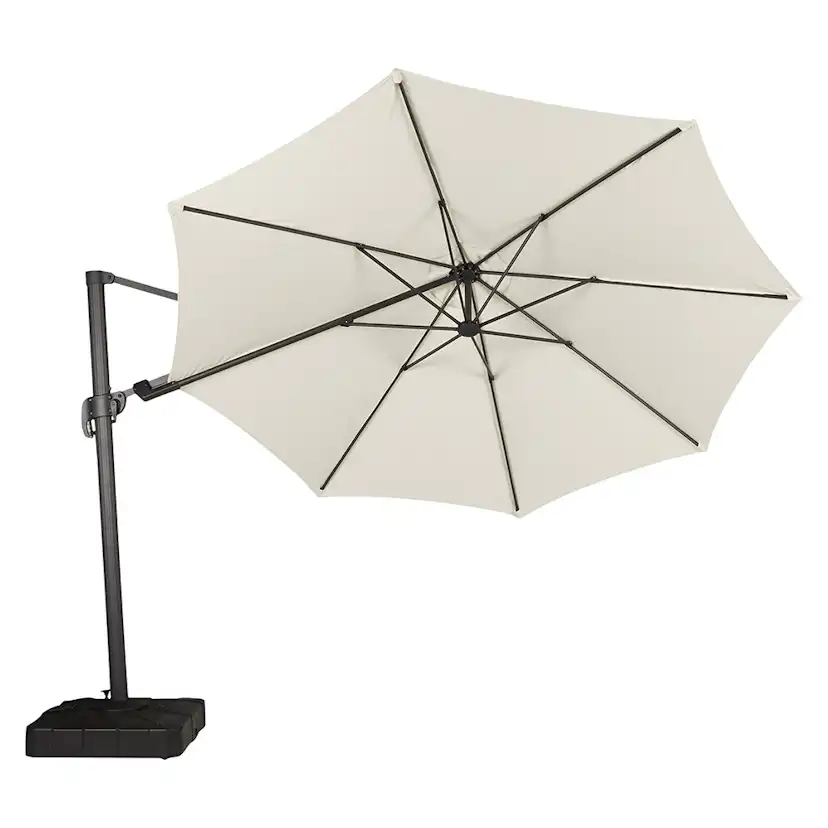 Hängparasoll Outfit Andreas Med Fot Ø350 cm, 360° Roterande Funktion