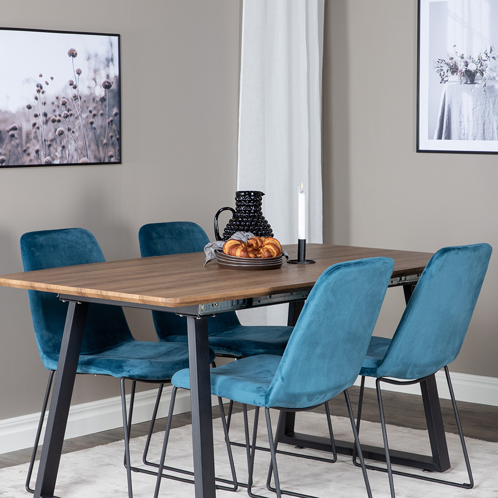 Matgrupp Venture Home Ina med 4 Muscot Stolar Sammet