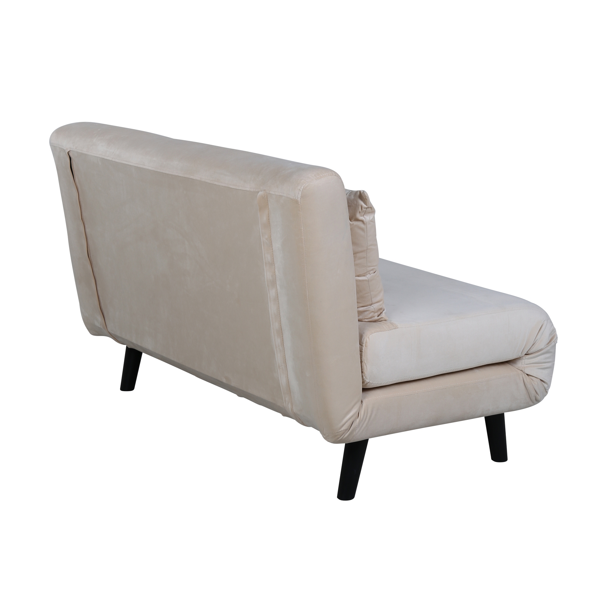 Vicky Folding Bed Double - Black / Beige Velvet Beige