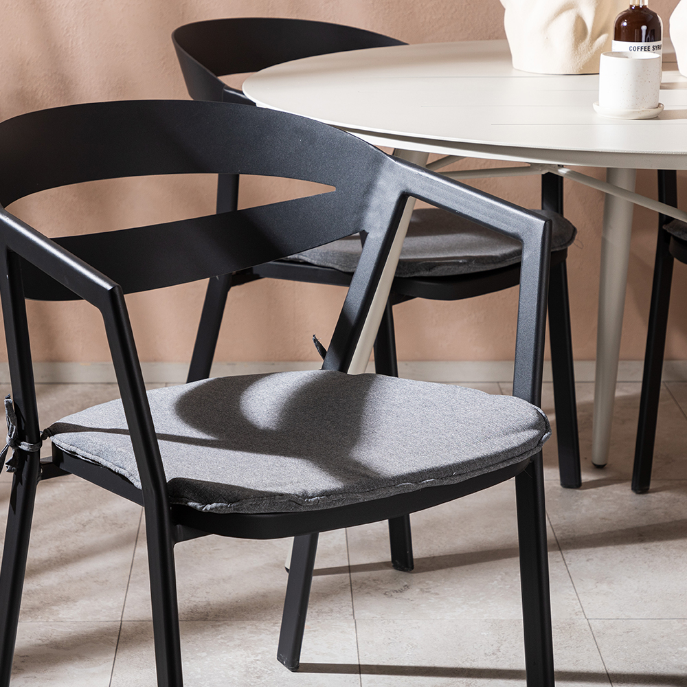 Matgrupp Venture Home Lina Ø120 cm med 4 Slit Stolar