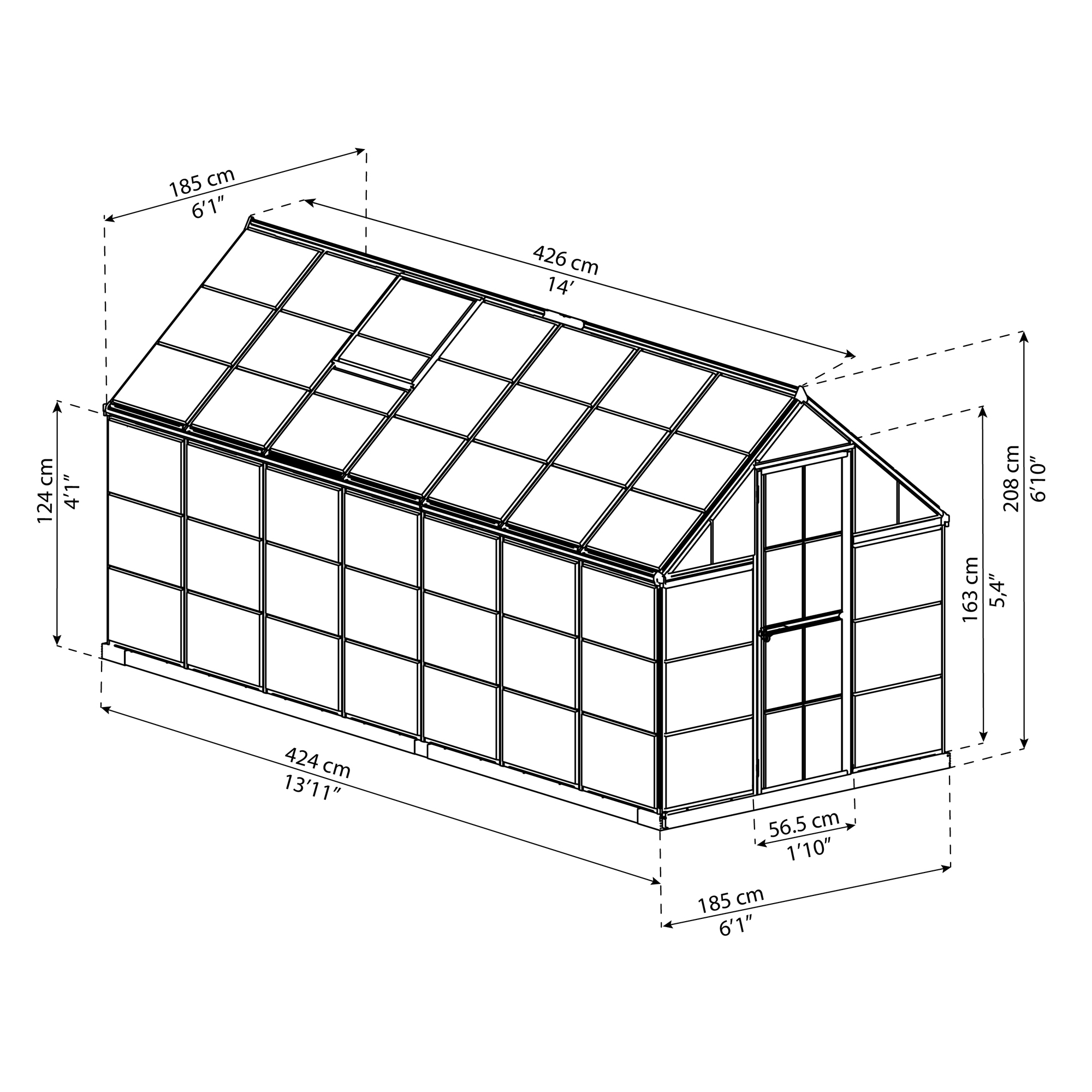 Växthus Canopia by Palram Visby  7,9 m²