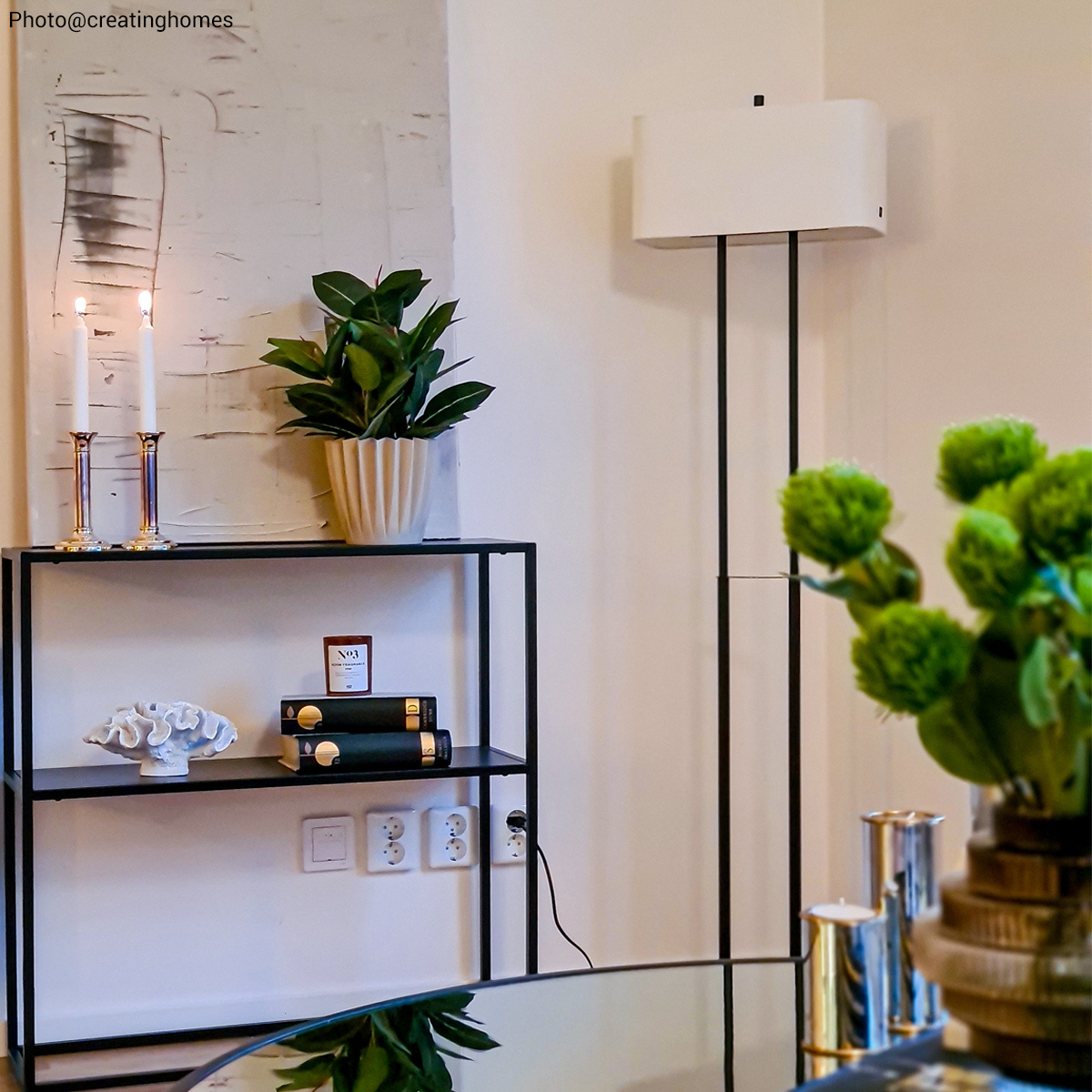 Golvlampa By Rydéns Luton H150 cm Svart/Vit