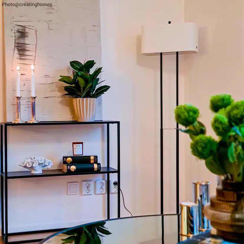 Golvlampa By Rydéns Luton H150 cm Svart/Vit