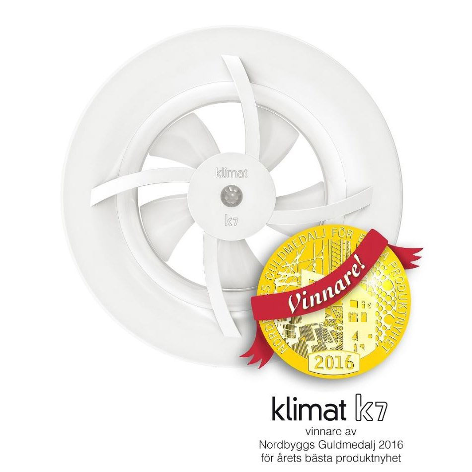 Badrumsfläkt Klimatfabriken Klimat K7