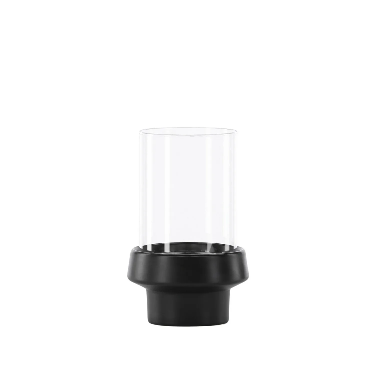 Davida Lantern - Black/Clear Glass - 13*H20cm Svart, Diamater: 130 mm