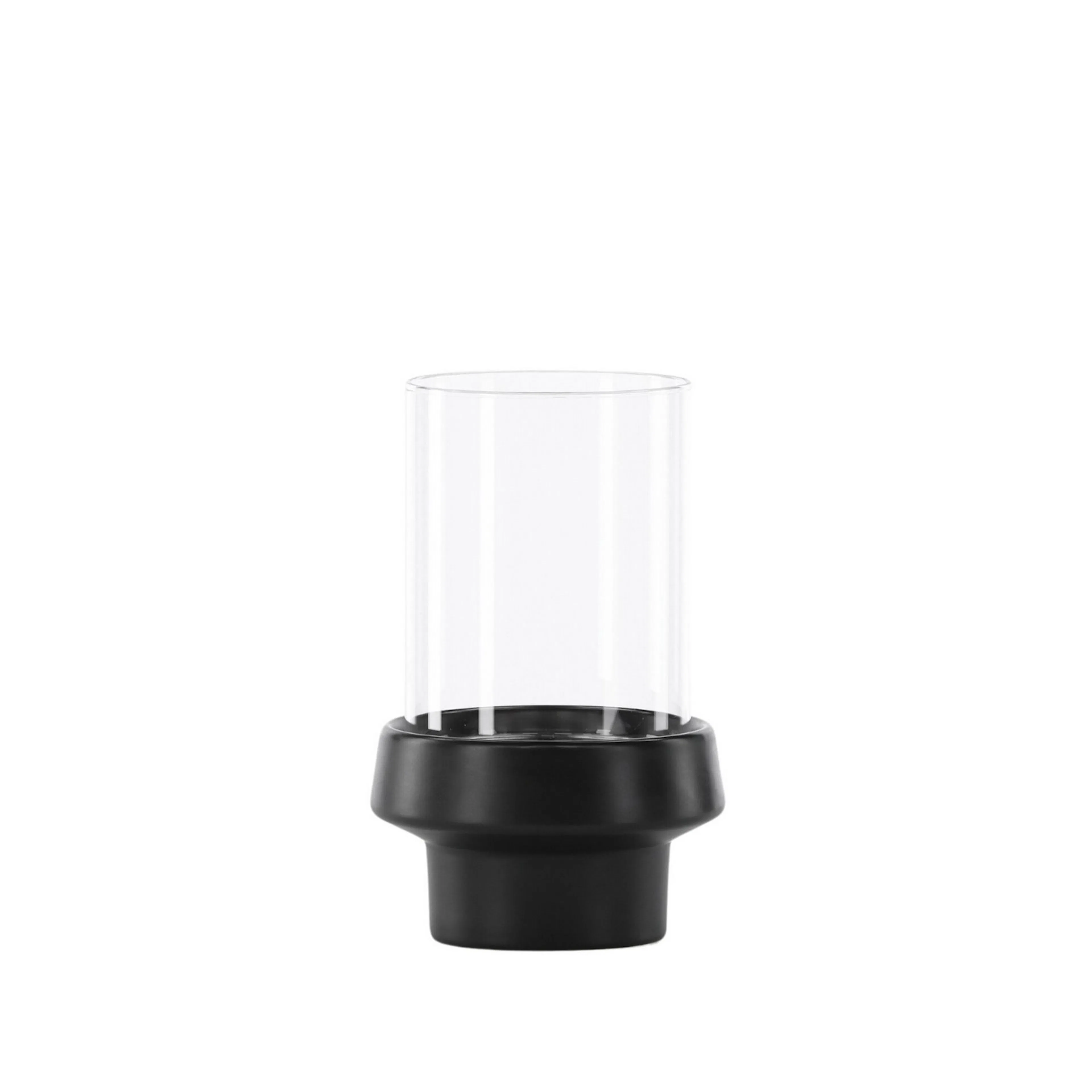 Davida Lantern - Black/Clear Glass - 13*H20cm Svart, Diamater: 130 mm