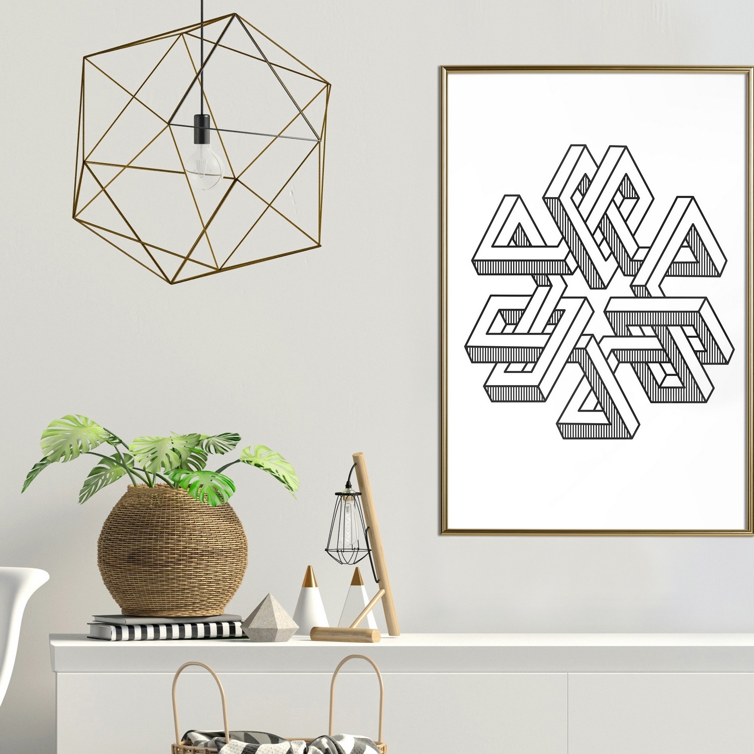 Poster Artgeist Affisch Geometric Clover
