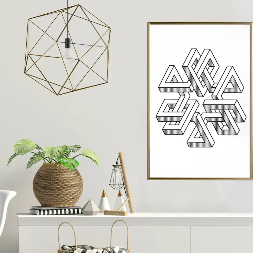 Poster Artgeist Affisch Geometric Clover