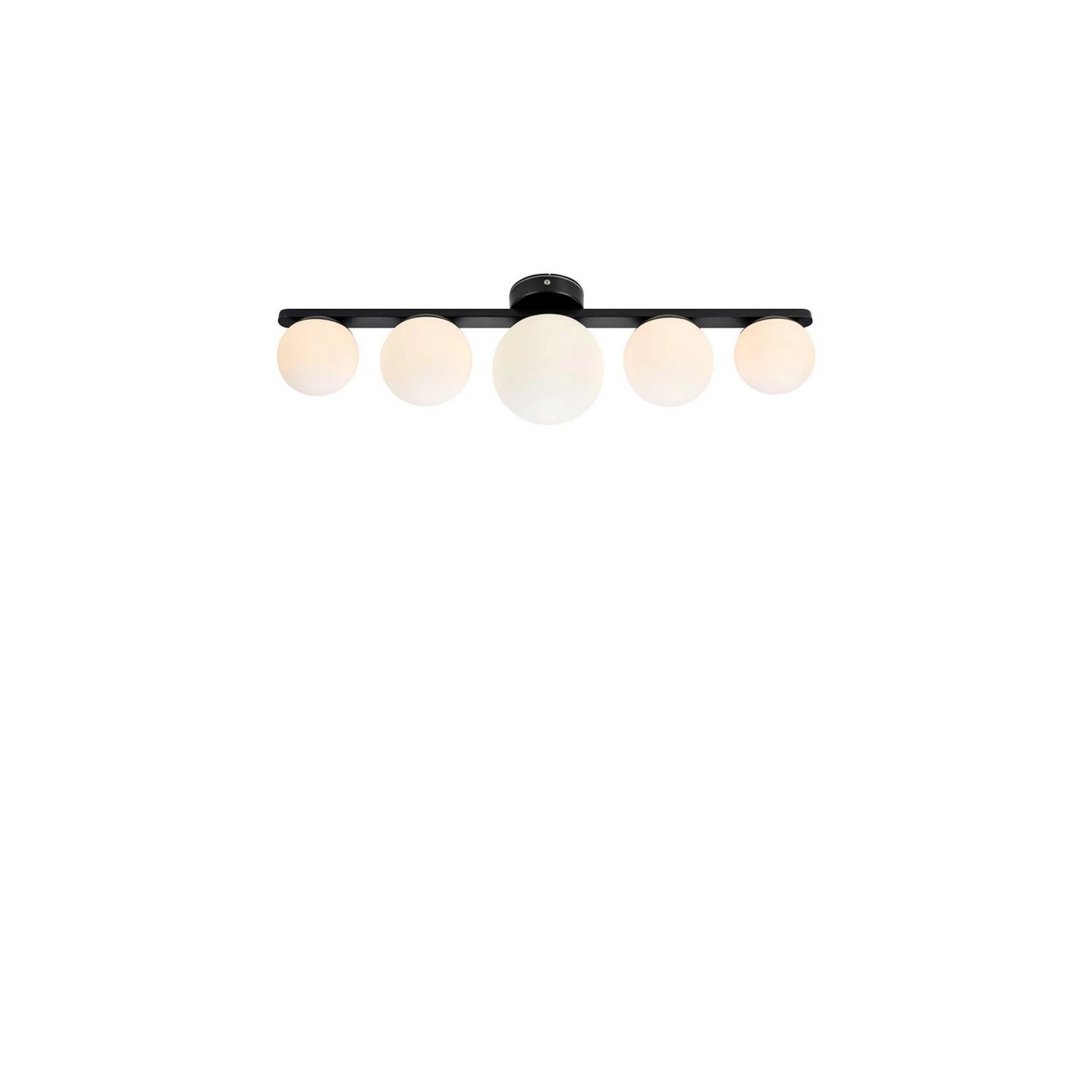 Tak/Vägglampa Markslöjd Puro 5L Svart/Opal IP44