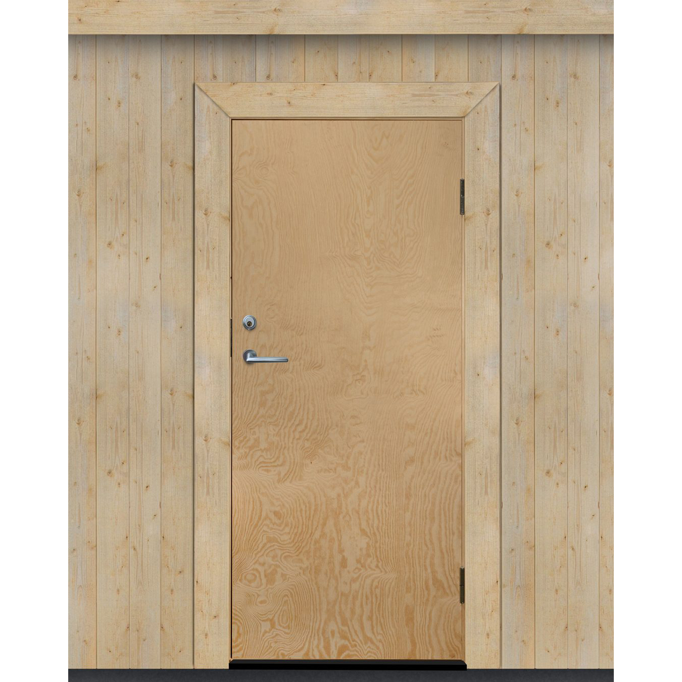 Byggdörr Jabo Ljusdal Kallförråd 98x208 cm Obehandlad Slät Plywood