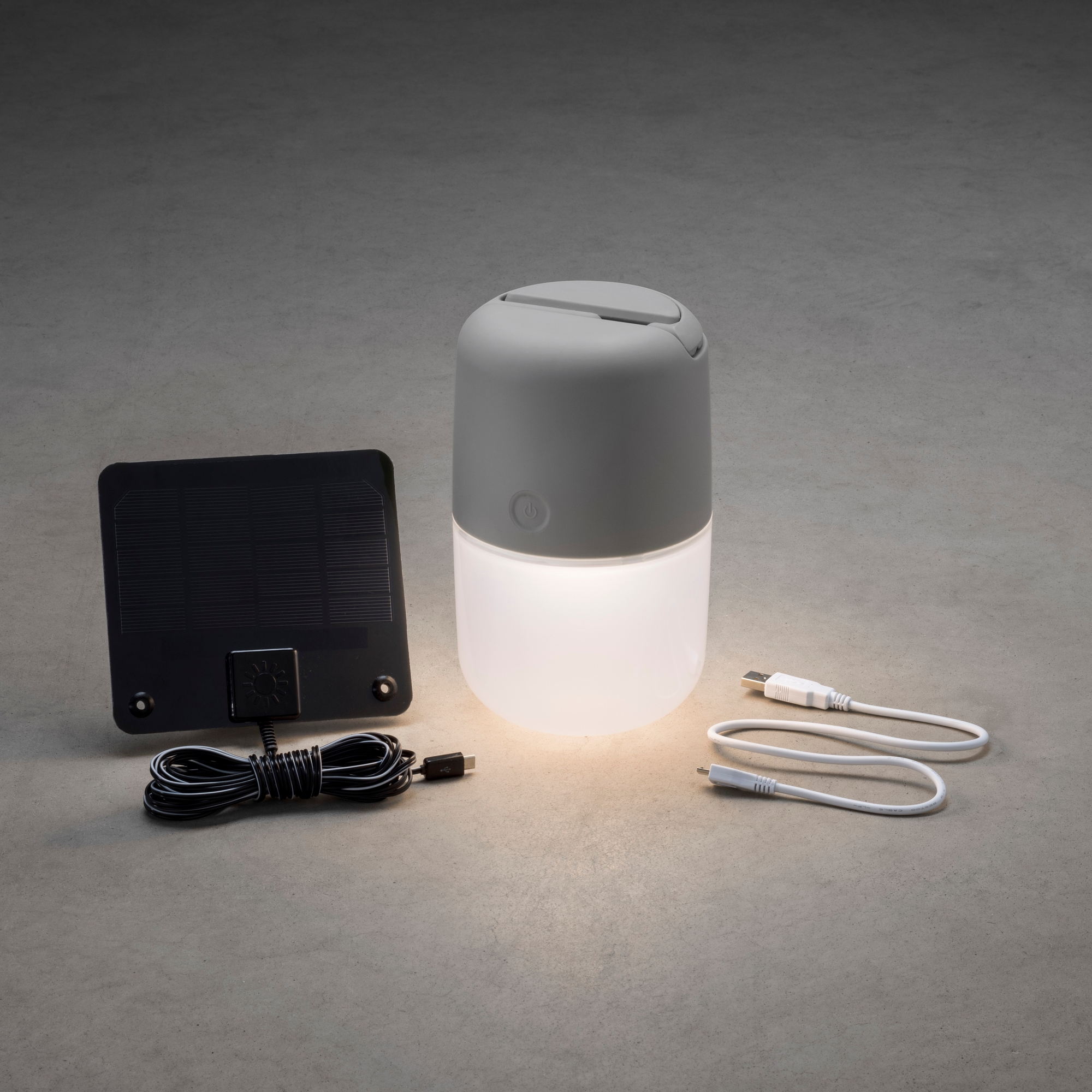 Solcell/USB-Lampa Gnosjö Konstsmide Assisi Hängande/Stående LED