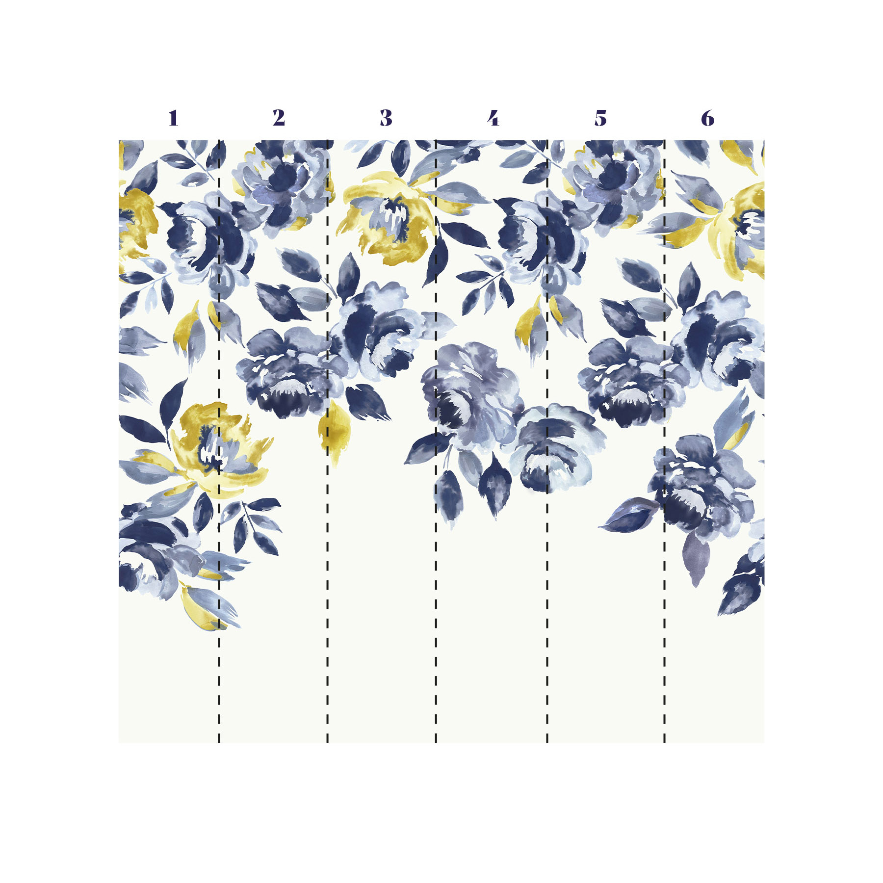 Fototapet Joules Ocean Bloom Crème Mural 300x280 cm