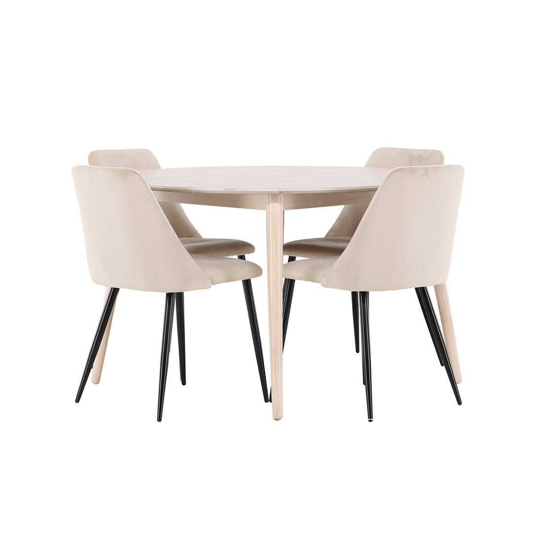 Matgrupp Venture Home Flora Ø120 cm med 4st Night Matstolar