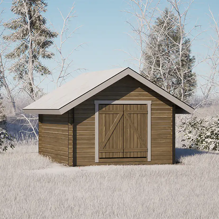Timmerförråd LP Garden S-M (10m²) Rak Vägg