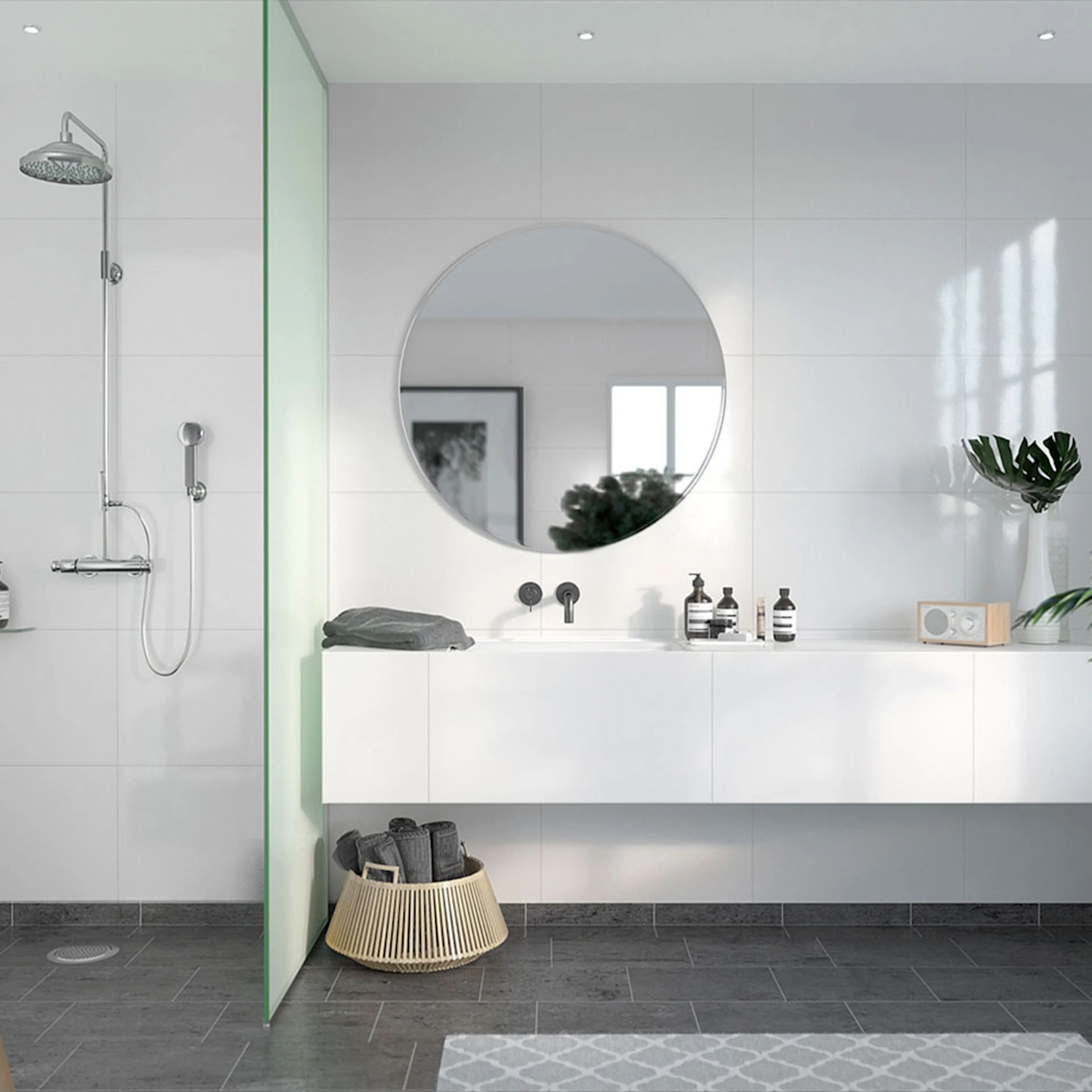 Våtrumsskiva Fibo Athen White 5091-M6040 HG