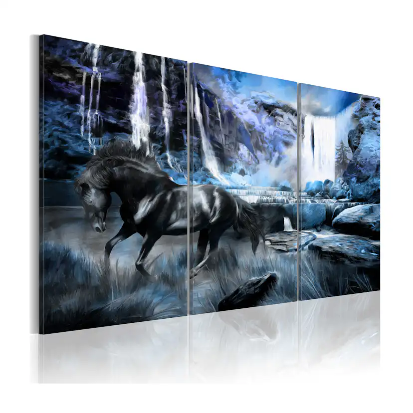 Tavla Arkiio Waterfall In Colour Of Sapphire