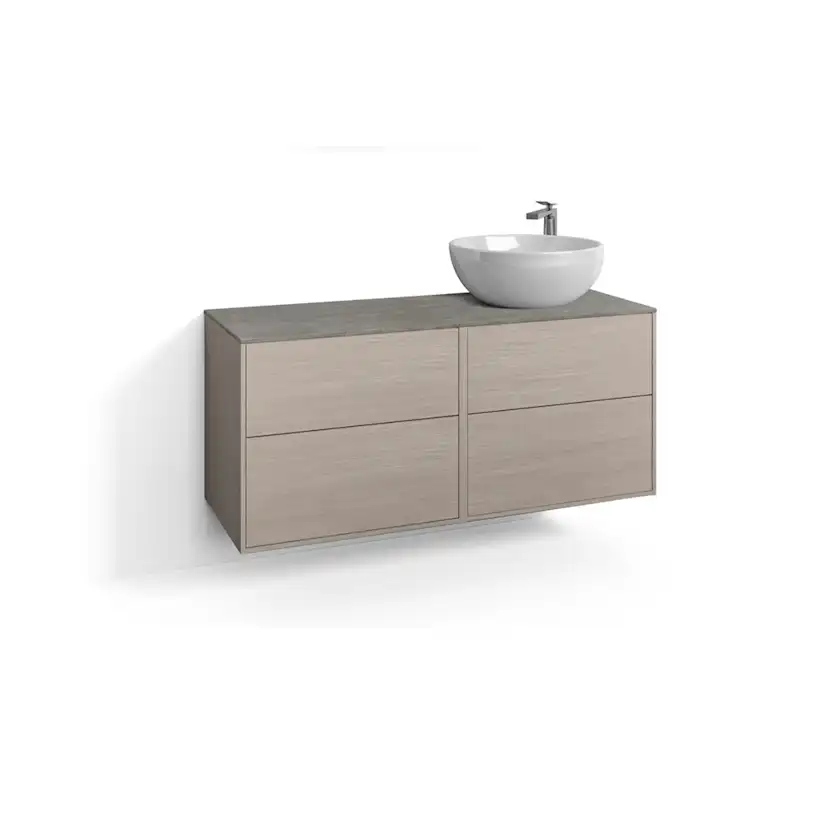 Svedbergs DK Bänkskiva Keon Höger BxD cm: 1200x45, Grå Keon, Höger