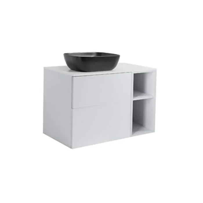 Tvättställsskåp Alterna Isella med Öppen Förvaring, Bänkskiva och Ovanpåliggande Tvättställ