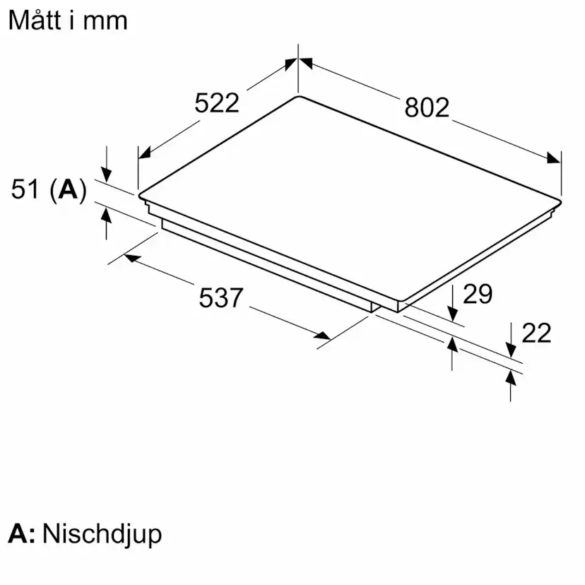 Induktionshäll Siemens iQ100 EH831HEB1E Svart 80 cm