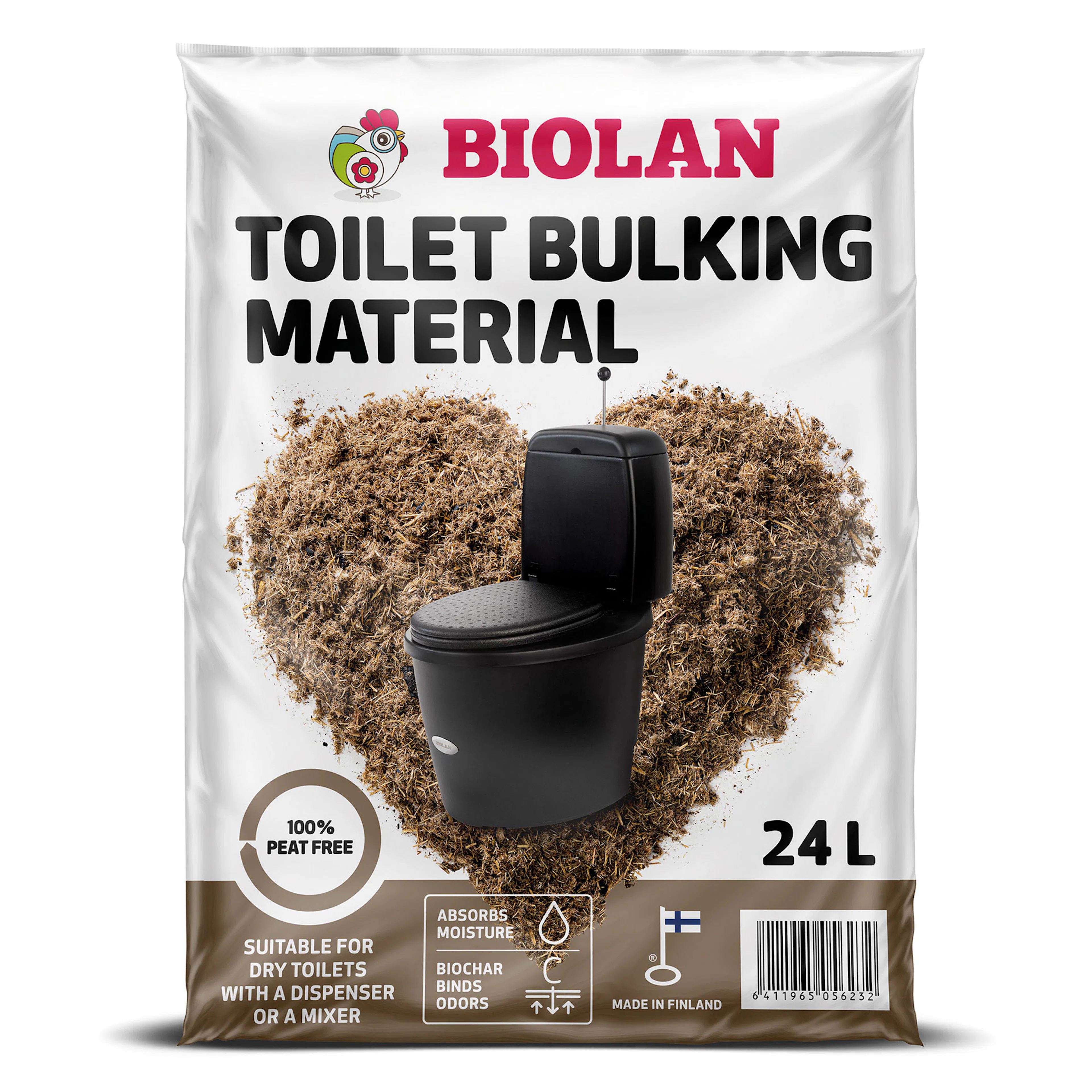 Strömaterial Biolan 24L för Fritidstoalett