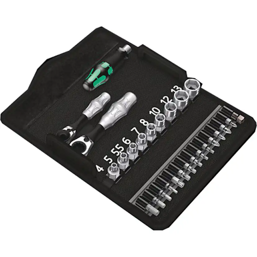 Hylsnyckelsats Wera Kraftform Kompakt Zyklop Mini2 1/4 27Del