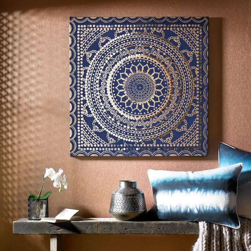 Tavla Art for the Home Paljetter Blått