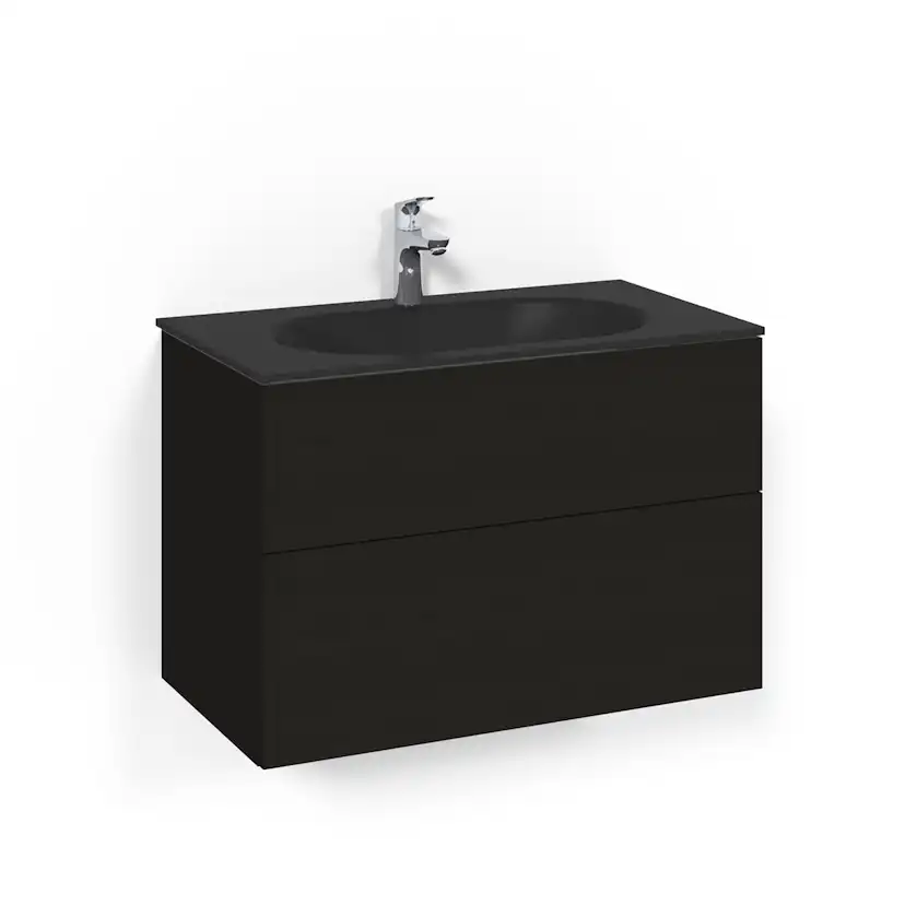 Tvättställsskåp Macro Design Crown Plain Med Glastvättställ