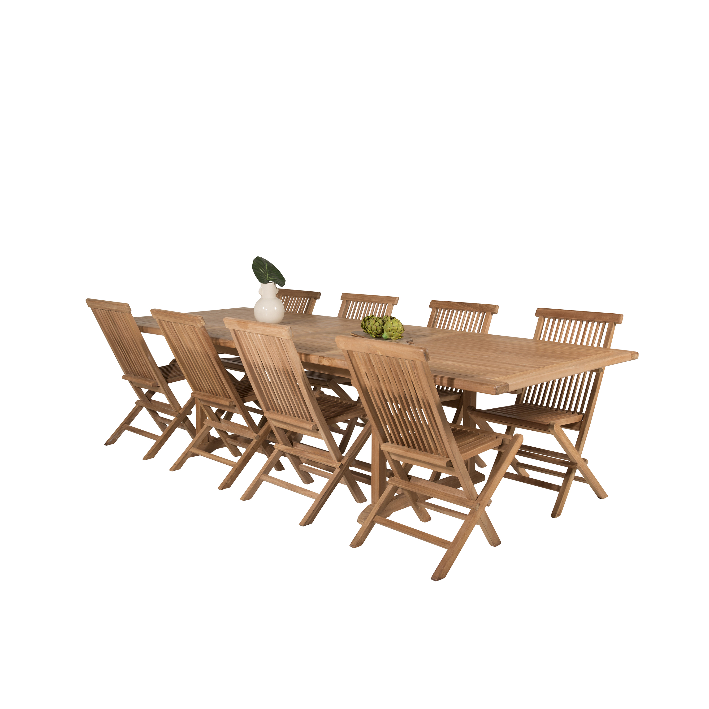 Matgrupp Venture Home Kiara 195/295 med 8 Stolar Utan Armstöd