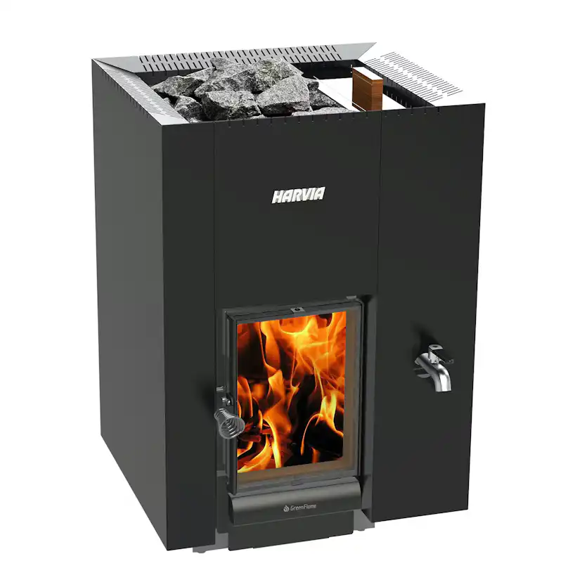 Vedeldad bastuugn Harvia Linear 22 GreenFlame RS
