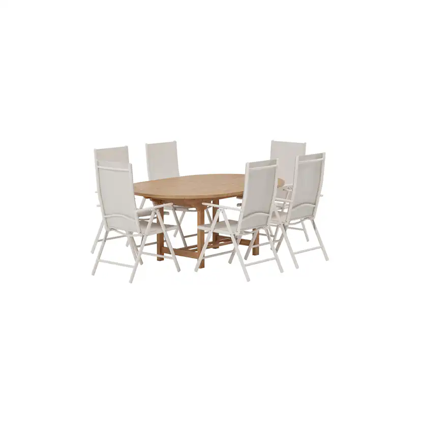 Matgrupp Utomhus Venture Home Kenya 120x180 cm med 6 st Break Trädgårdsstolar